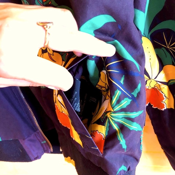 Obey Reversible Tropical Floral Bomber Layback Coach Jacket Unisex - Picture 6 of 8